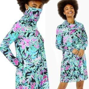 Lilly Pulitzer Chillylilly Lilshield Upf 50+ Dress Let’s Get Wild Print Size M